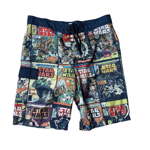 Star Wars Other - Star Wars Mens Swim Trunks SZ XL Bathing Suit Comic Bathing Suit Quick Dry Mesh